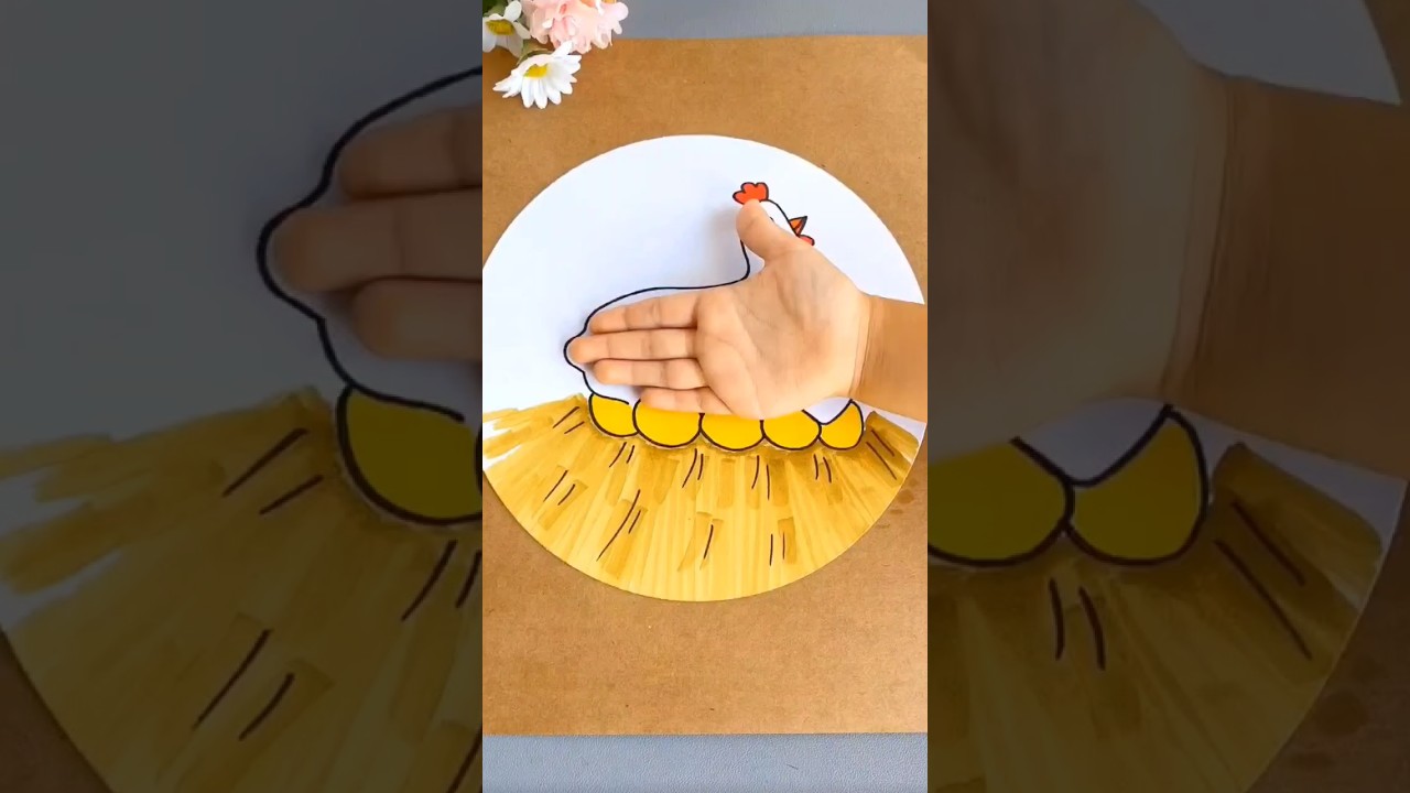 Create pictures of animals by hand