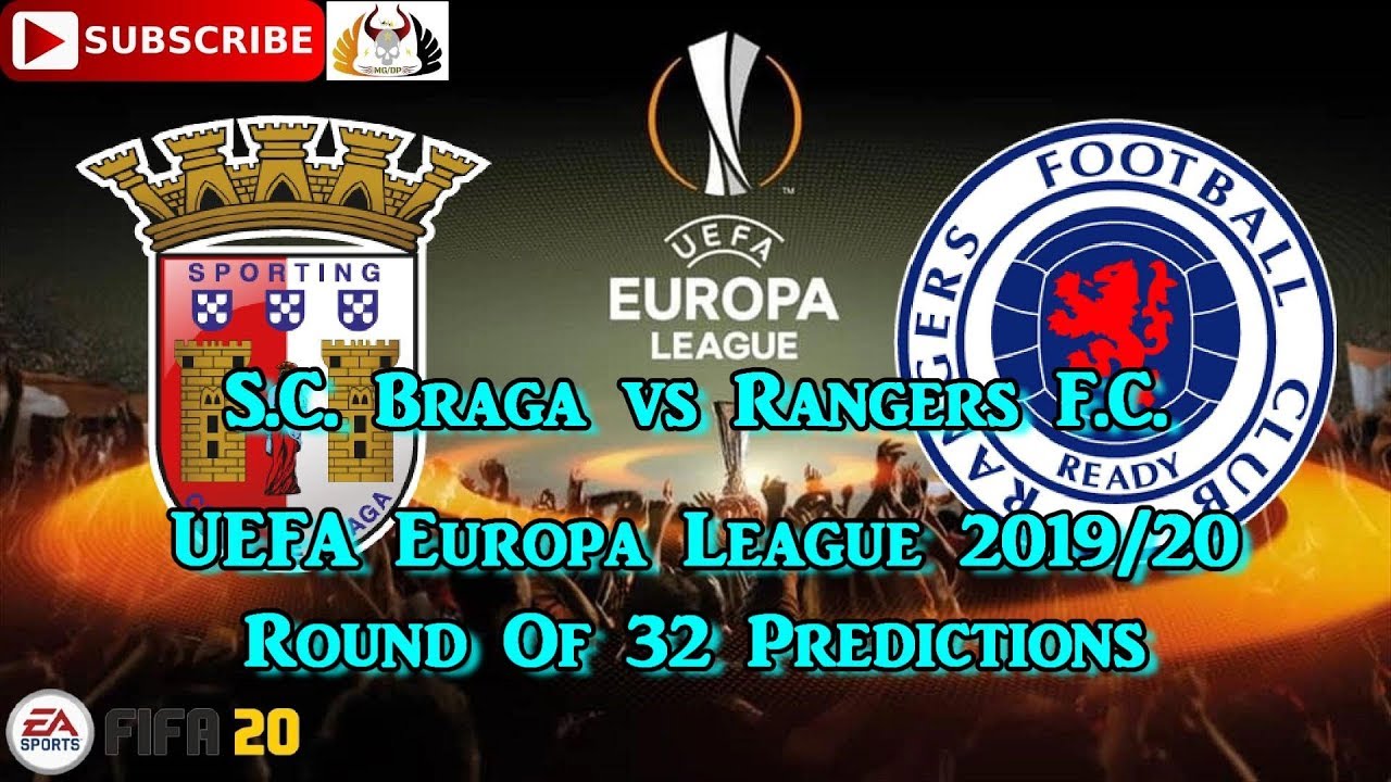 S.C. Braga vs Rangers F.C. | 2019-20 UEFA Europa League Round Of 32 | Predictions FIFA 20 - YouTube