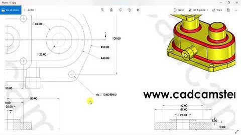 Solidworks advance part exercise - 13 ll 2d drawing in description ll