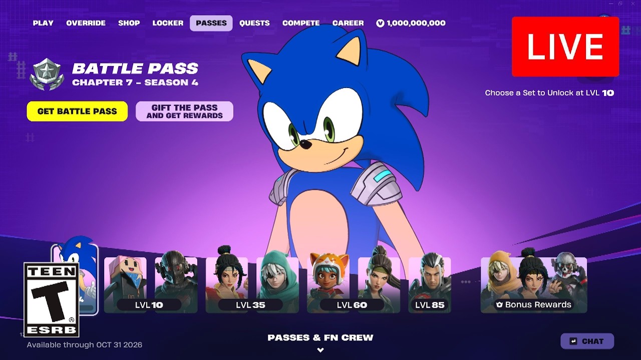 🔴 [LIVE] *NEW* FORTNITE SEASON 4 UPDATE!! - NEW MAP, BATTLE PASS & SPRITES! (Fortnite Battle Royale)