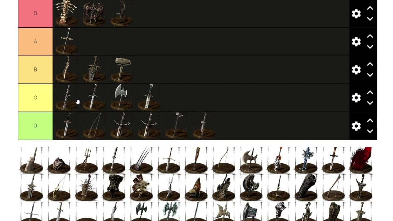 Dark Souls 3 Weapons Tier List [All Weapons Ranked]