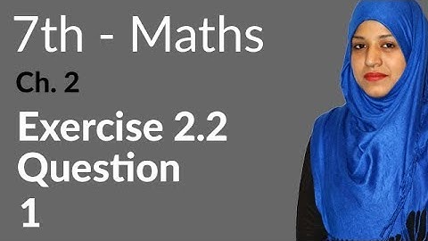 7th Class Math - Rational Numbers Exercise 2.2 Q 1 - 7th Class Maths Punjab Text Board