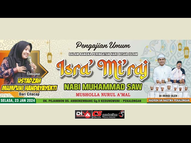 NGAJI BERSAMA USTADZAH MUMPUNI & HADROH AN NASYWA, 23 JANUARI 2024 class=