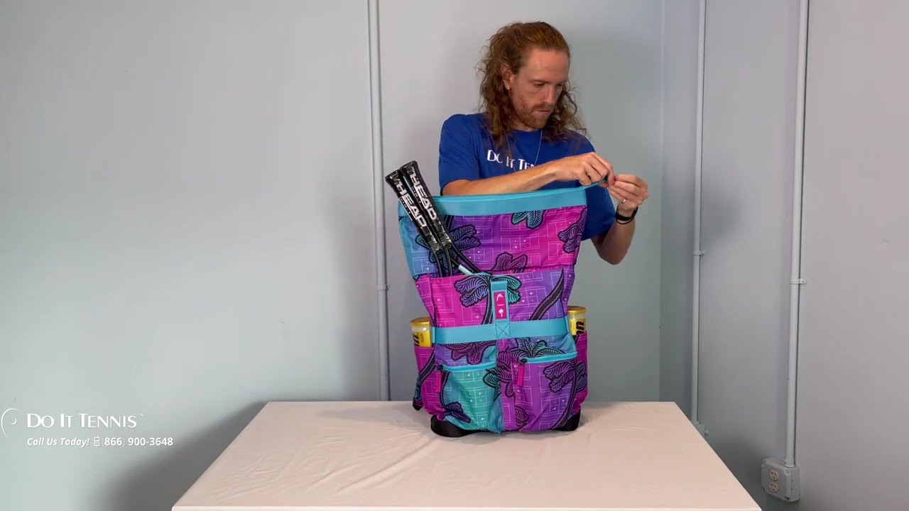 Head Tour Tennis Backpack 30L Palm Tree Crew - YouTube