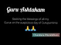 Guru ashtakam  chandana muralidhara  gurupurnima special