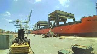 Harrison Crane Time Lapse of Lifting 53' containers at the Port of Miami