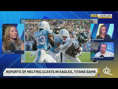 Eagles and Titans players had their cleats melting in 157-degree heat