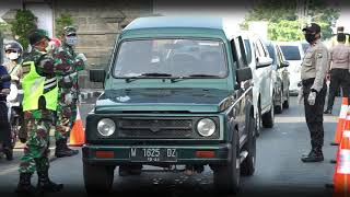 #psbb berlaku di Gresik TNI Jaga 17 checkpoint