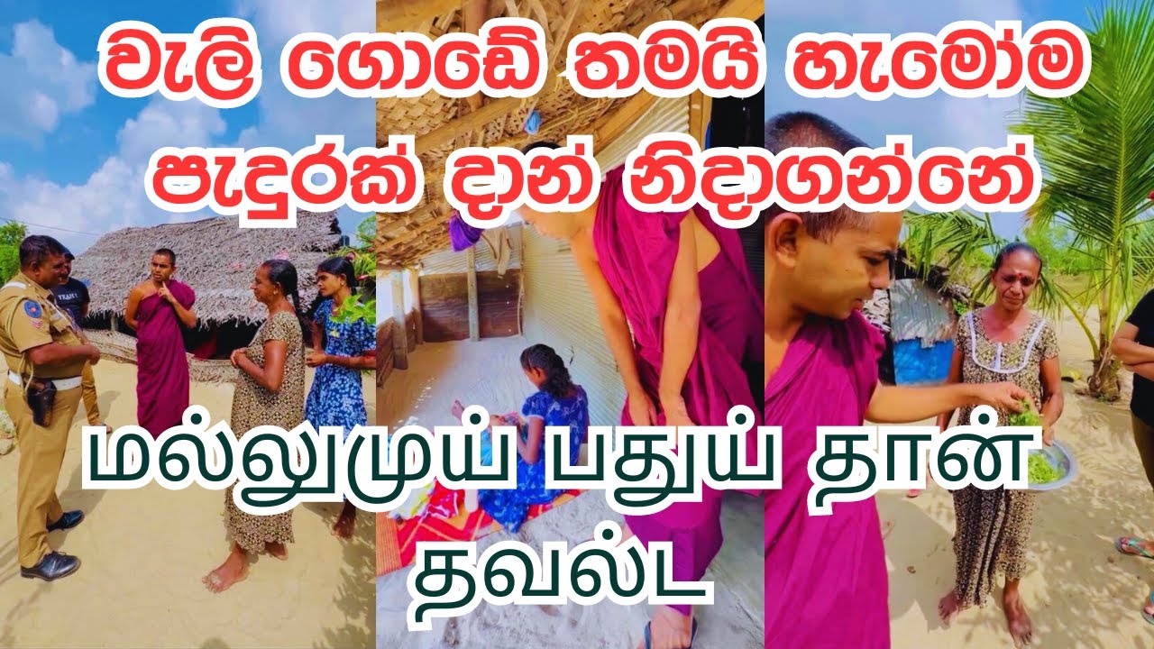 වැලි ගොඩේ තමයි හැමෝම පැදුරු දාං නිදන්නේ. හදනවා🏡 மல்லுமுய் பதுய் தான் டல்ட
