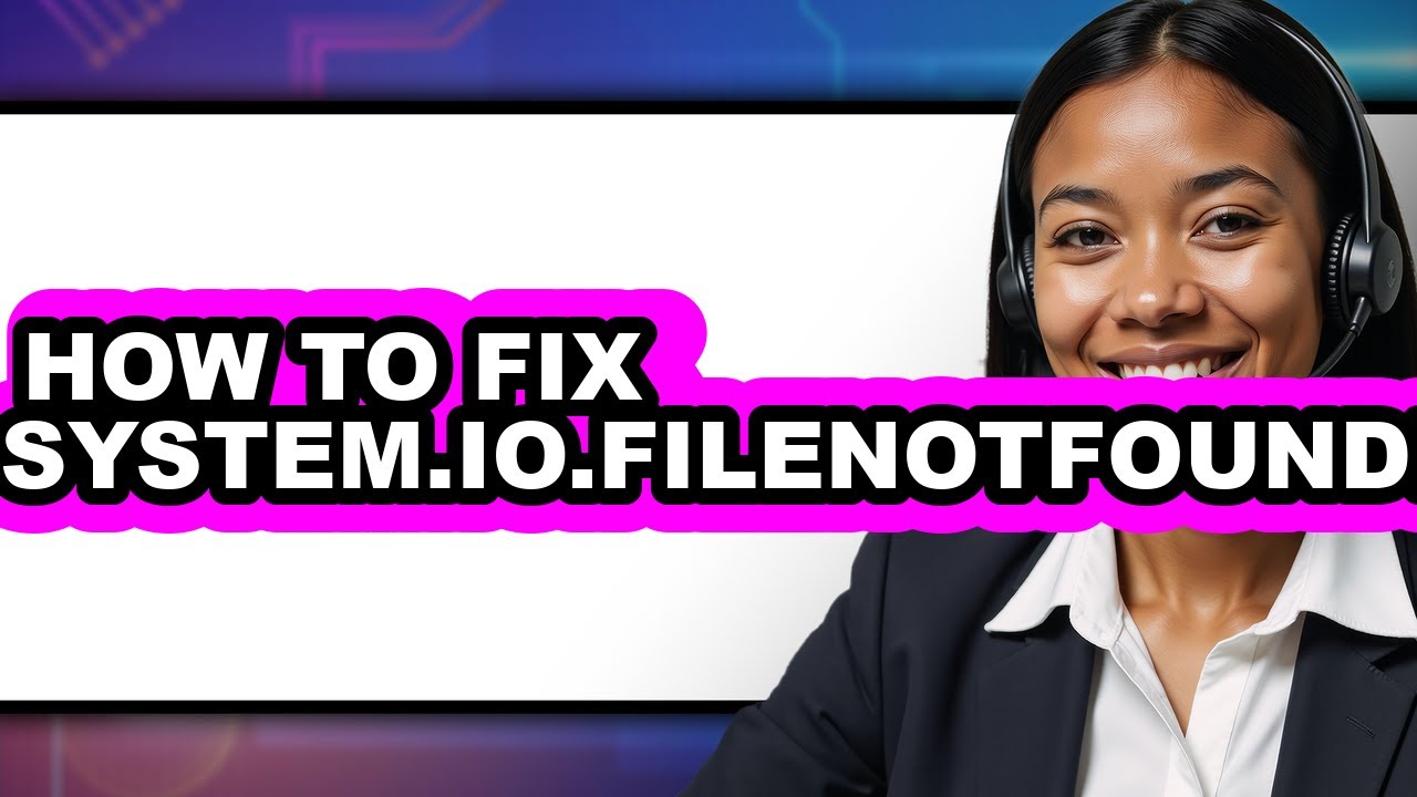 filenotfoundexception occurs when executing . · issue... How to Fix System.io.filenotfoundexception (only Way) - YouTube