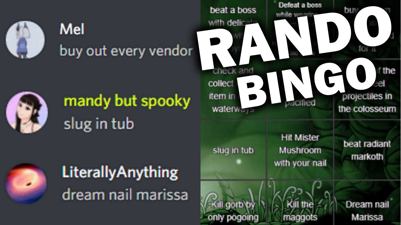 Hollow Knight Randomizer Bingo With Viewer Goals