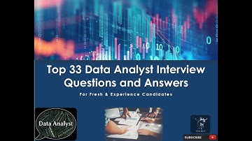 Data Analyst Interview | Top 33 Q&A | for fresh & experience candidates
