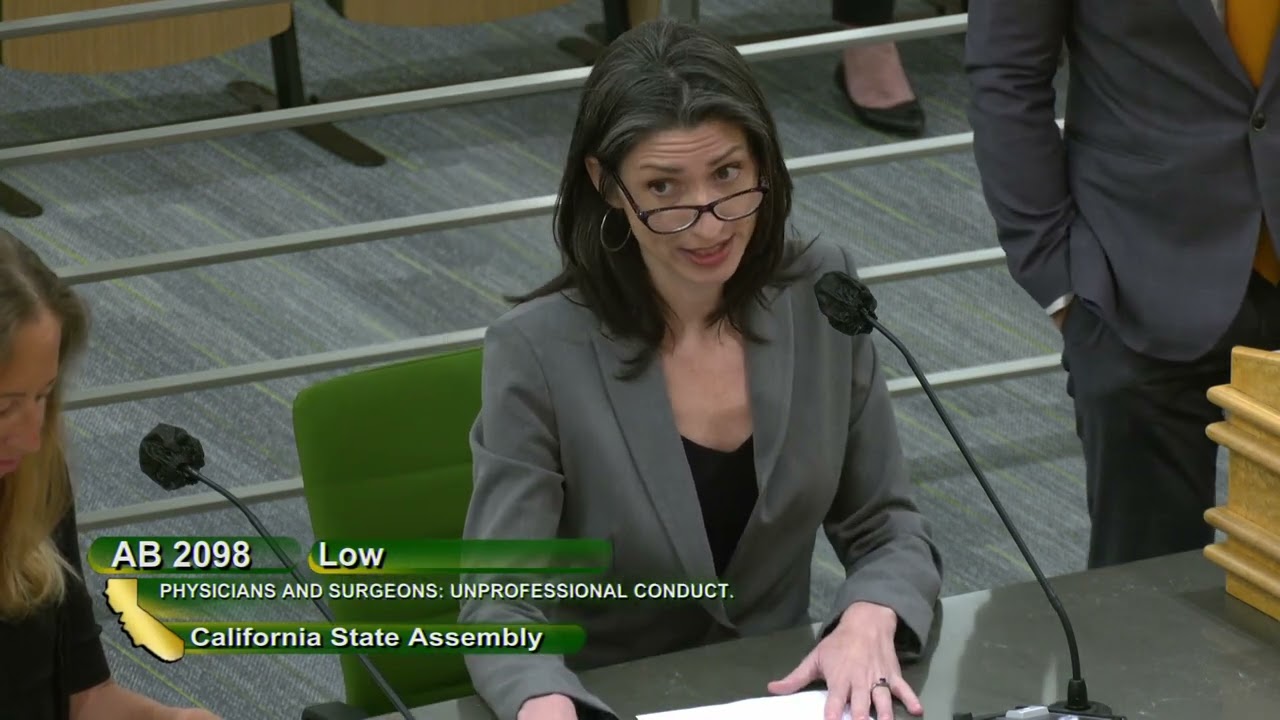 Testimony in opposition to AB 2098
