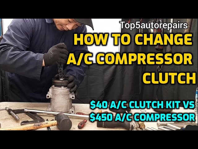 AC compressor disassembly. pulley removal tool DIY 