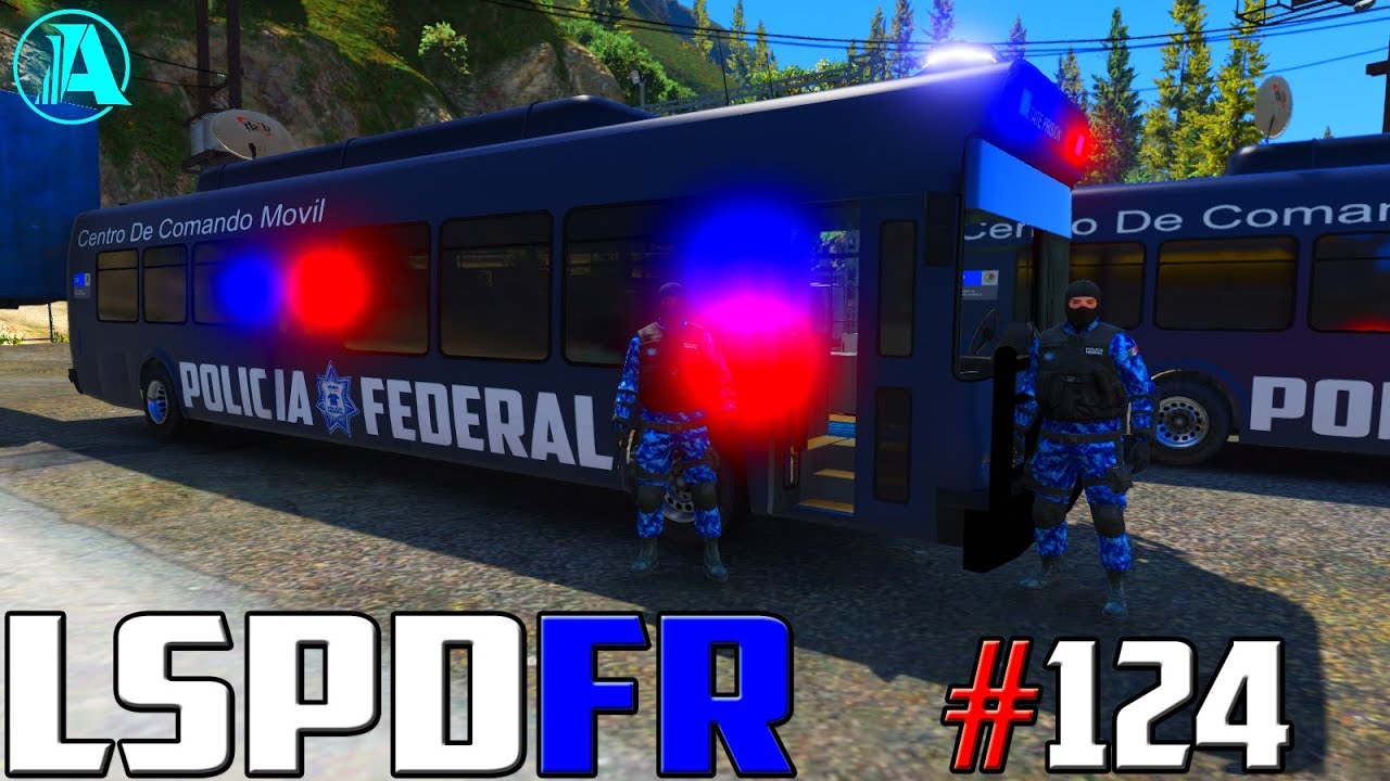 GTA V LSPDFR #124 MISIÓN SECRETA - AUTOBÚS DE LOS FEDERALES  | TheAxelGamer