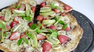 Receta fácil de postre | Pizza de frutas