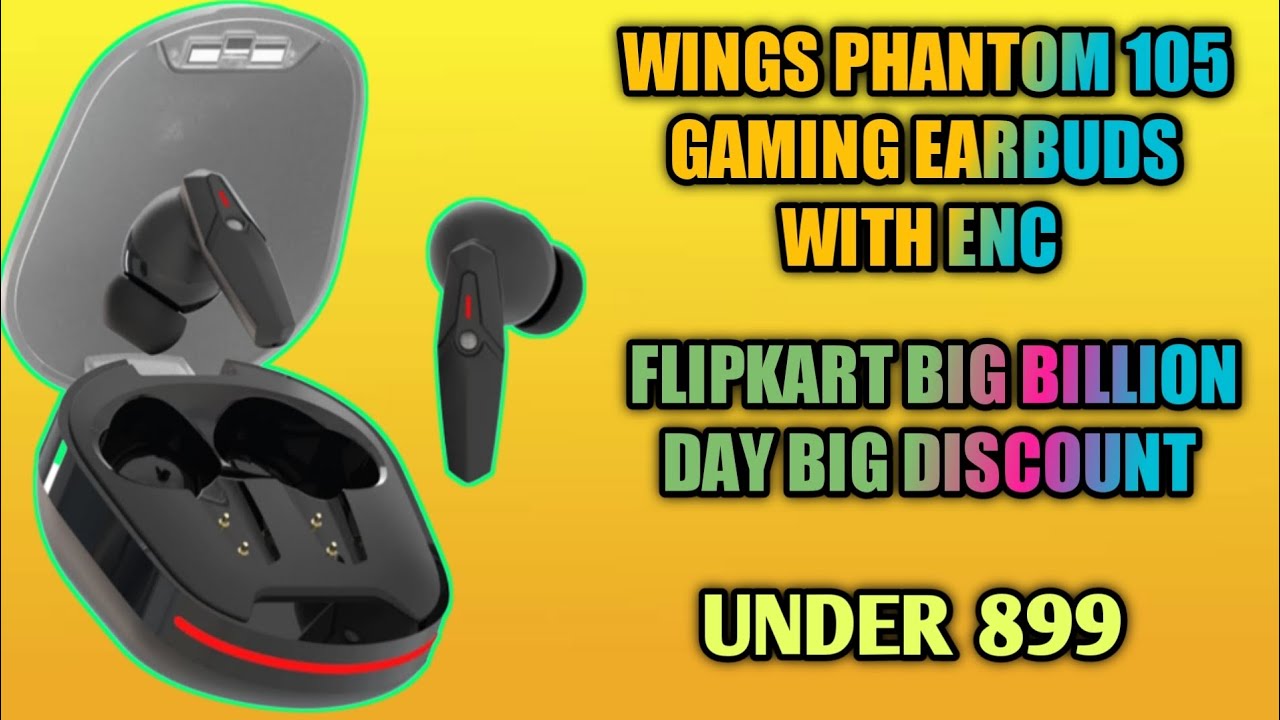 big discount : wings phantom 105 Gaming Earbuds with ENC unboxing &first impression😍|@Technicalakash