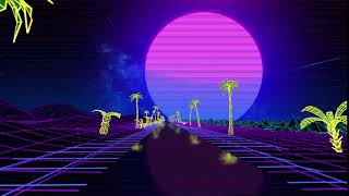 Retro wireframe landscape, Escape to infinity
