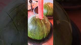 Watermelon cutting hack = no mess, all fun! 😋#SmartTips #SummerHacks