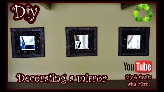 Diy. Decorating a mirror with toilet paper tubes Diy & Crafts with Mirna