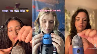 Tape on mic ASMR for triggers and tingles (peeling included) | TikTok compilation