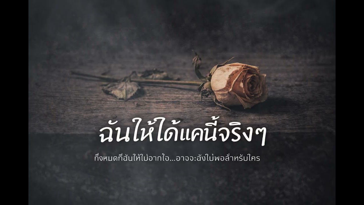 ฉันให้ได้แค่นี้จริงๆ MusicSadSong