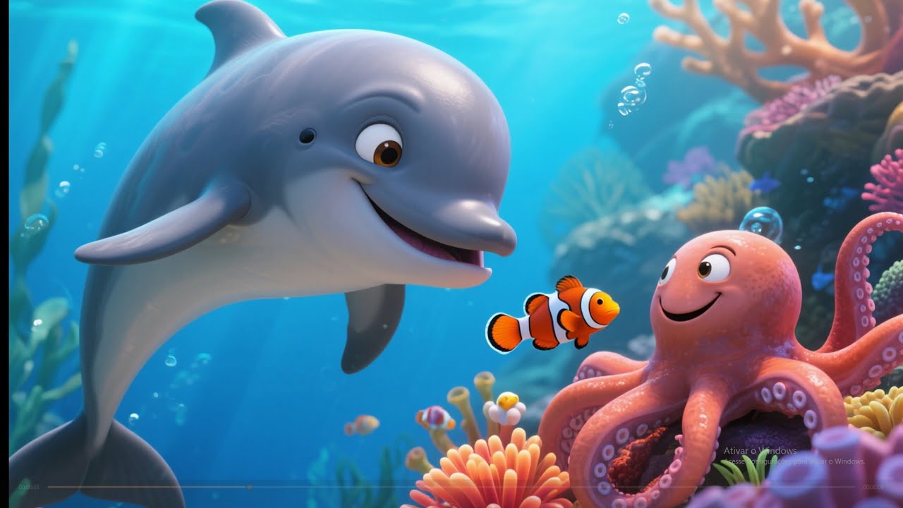 FESTA NO FUNDO DO MAR. COM NOSSO AMIGO GOLFINHO LILO