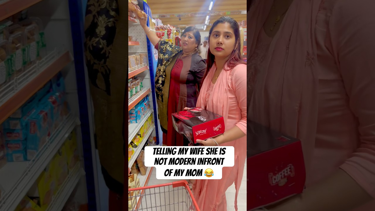 Telling my wife she is not modern Infront of my mom #shorts #comedy #viral #trending #couplegoals pic