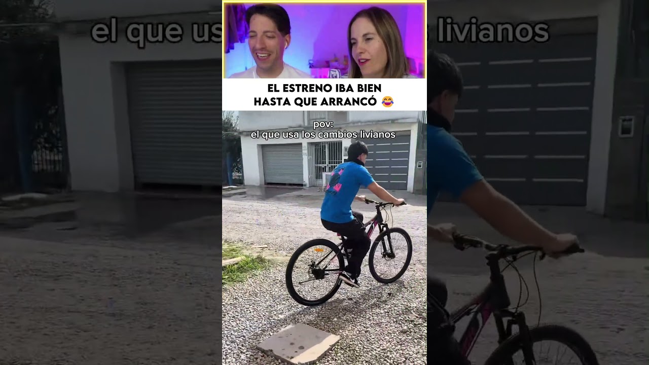 Estrenó su bicicleta y empezó a pedalear sin conseguir avanzar del sitio