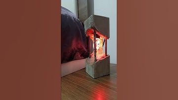 How to make :concrete lamp #concreteart #concrete #lamp #industrial #shorts #premiumdesigns #cement