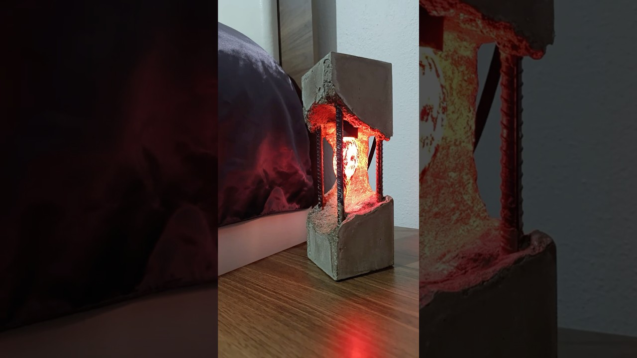 How to make :concrete lamp 