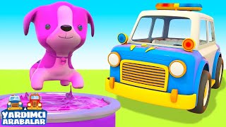 Yardımcı Arabalar Ve Köpekçik Eğitici Çizgi Film - Bebekler Için Animasyon Diziler