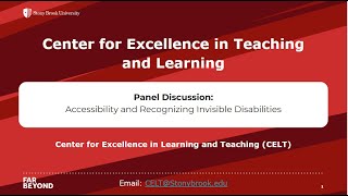 CELT Inclusive Pedagogy Panel Discussion: Accessibility and Recognizing Invisible Disabilities