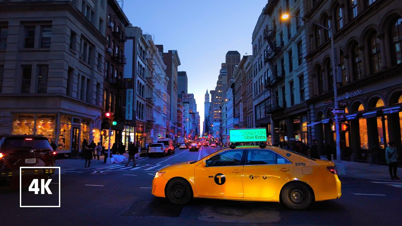 New York, Amerika Serikat | Jelajah Kota Sore 4K | 18 Feb 2023