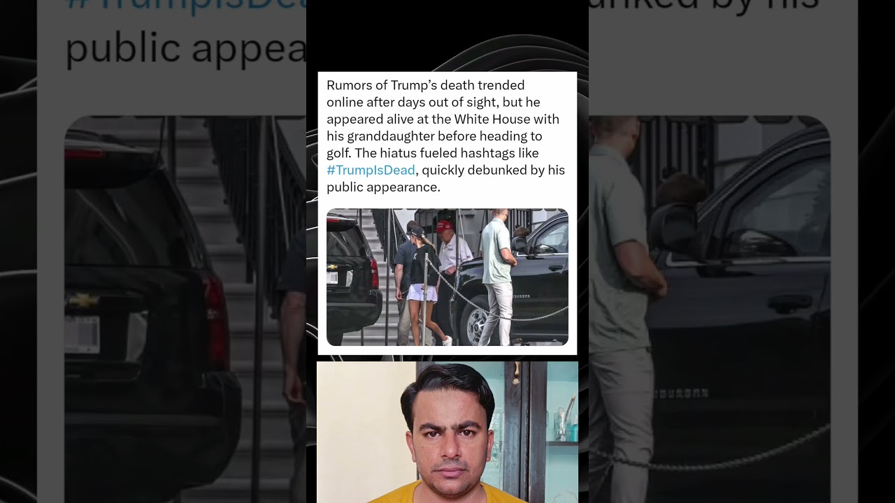 President Trump is alive and well after online rumors of his death