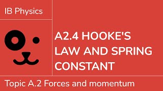 A2.4 Hooke's law and spring constant [IB Physics SL/HL]