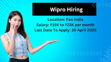 Wipro WILP Hiring 2025 | Earn While You Learn | IT Jobs for Freshers | Apply Now!