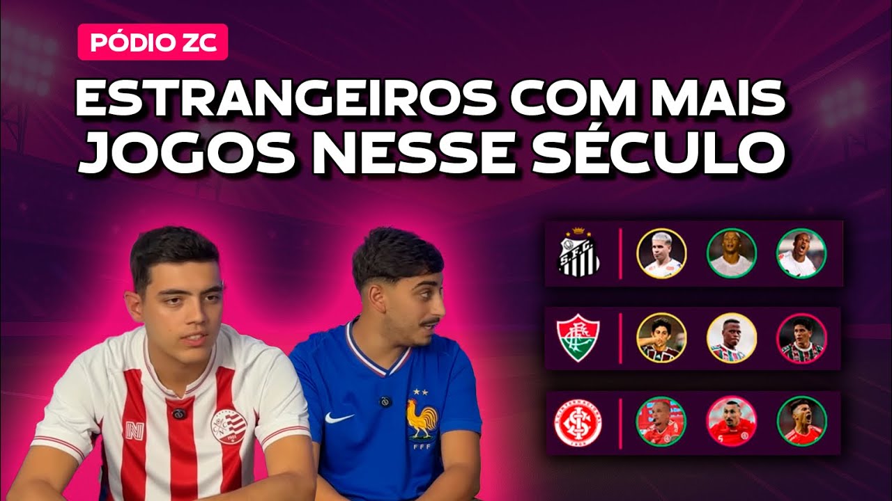 OS ESTRANGEIROS COM MAIS JOGOS NOS 12 GRANDES NO SÉC XXI | Pódio ZC