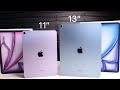 2024 ipad air 11 vs 13 unboxing  comparison  purple  blue