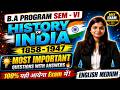 History of India 1858–1947 Important Questions with Answers | BA Program Semester 6 | English Medium