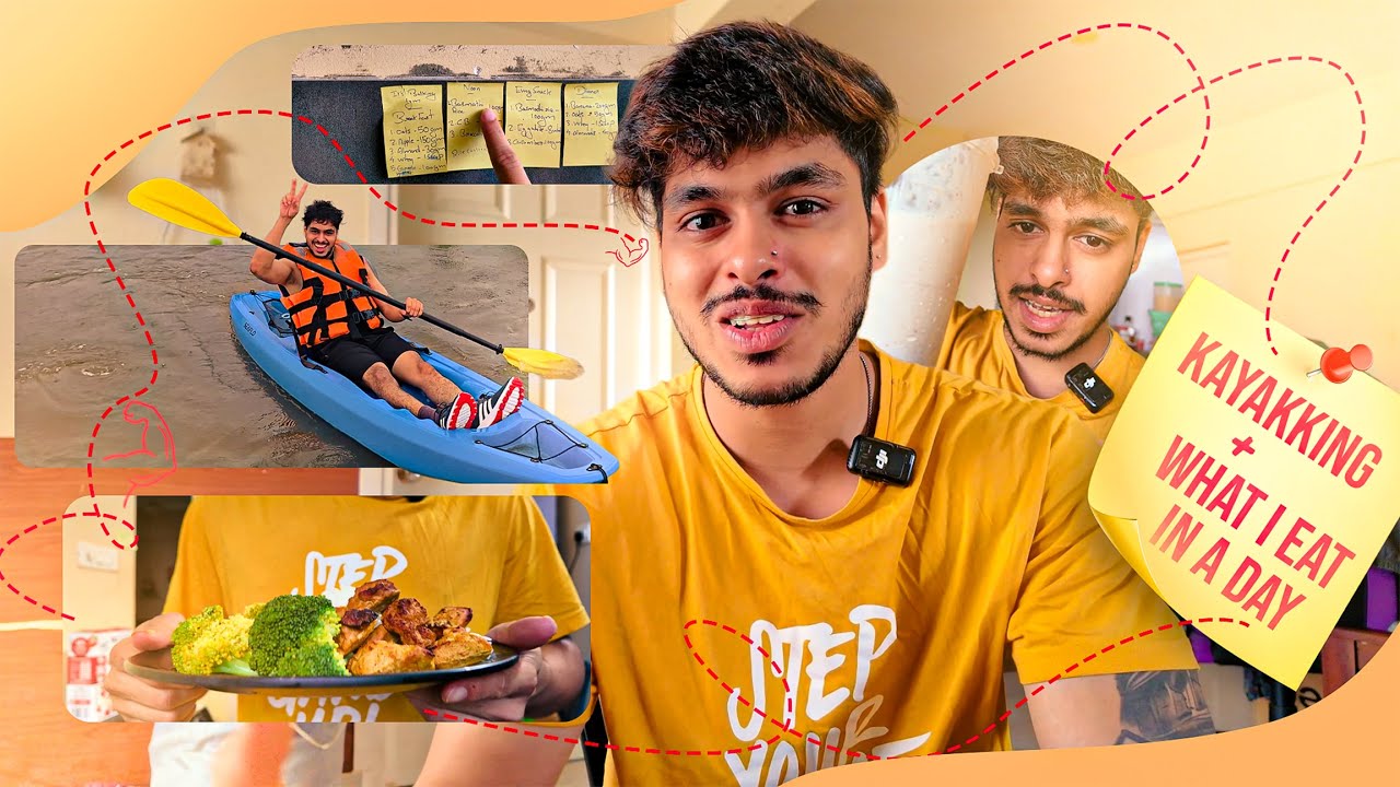 What i eat in a day! | Morning kayakking | Food Routine 🥘
