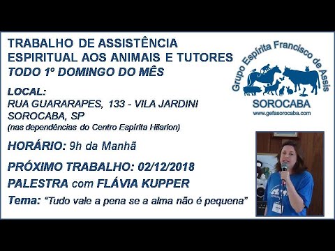 Assista: Palestra presencial - com FL�?VIA KUPPER (02/12/2018)