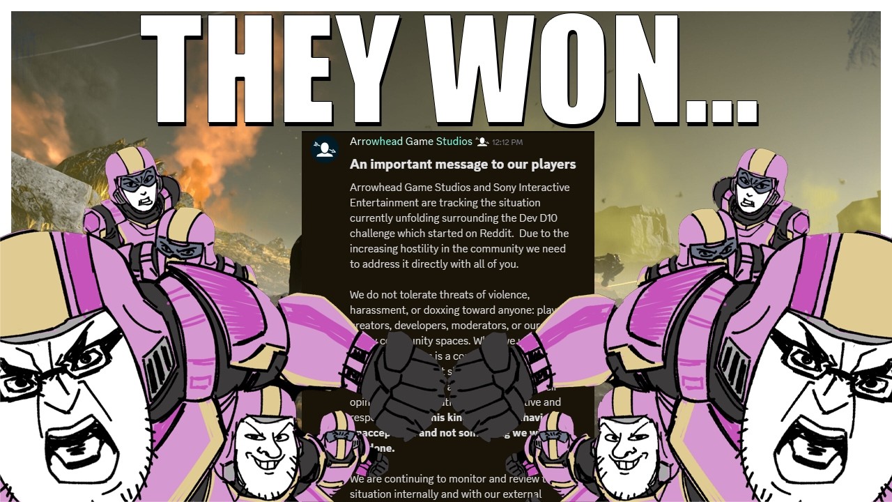 Arrowhead Makes a Statement On the Dev Challenge and the Moderators CAVE to the Doxxers Helldivers 2