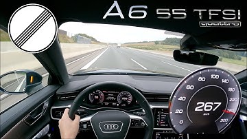 2023 Audi A6 Avant 55 TFSI Quattro 340PS TOP SPEED GERMAN AUTOBAHN DRIVE POV