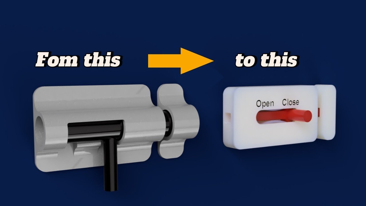 Simple way to design 3d printed lock - YouTube