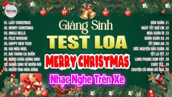 NHẠC NGHE TRÊN XE GIÁNG SINH TEST LOA 8D CỰC CHUẨN, LK Disco Remix ...