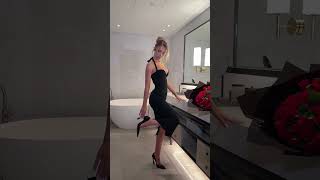 When the night asks to be bold, wear the CASSIA Midi Dress in Black.  #babyboo #datenight #LBD