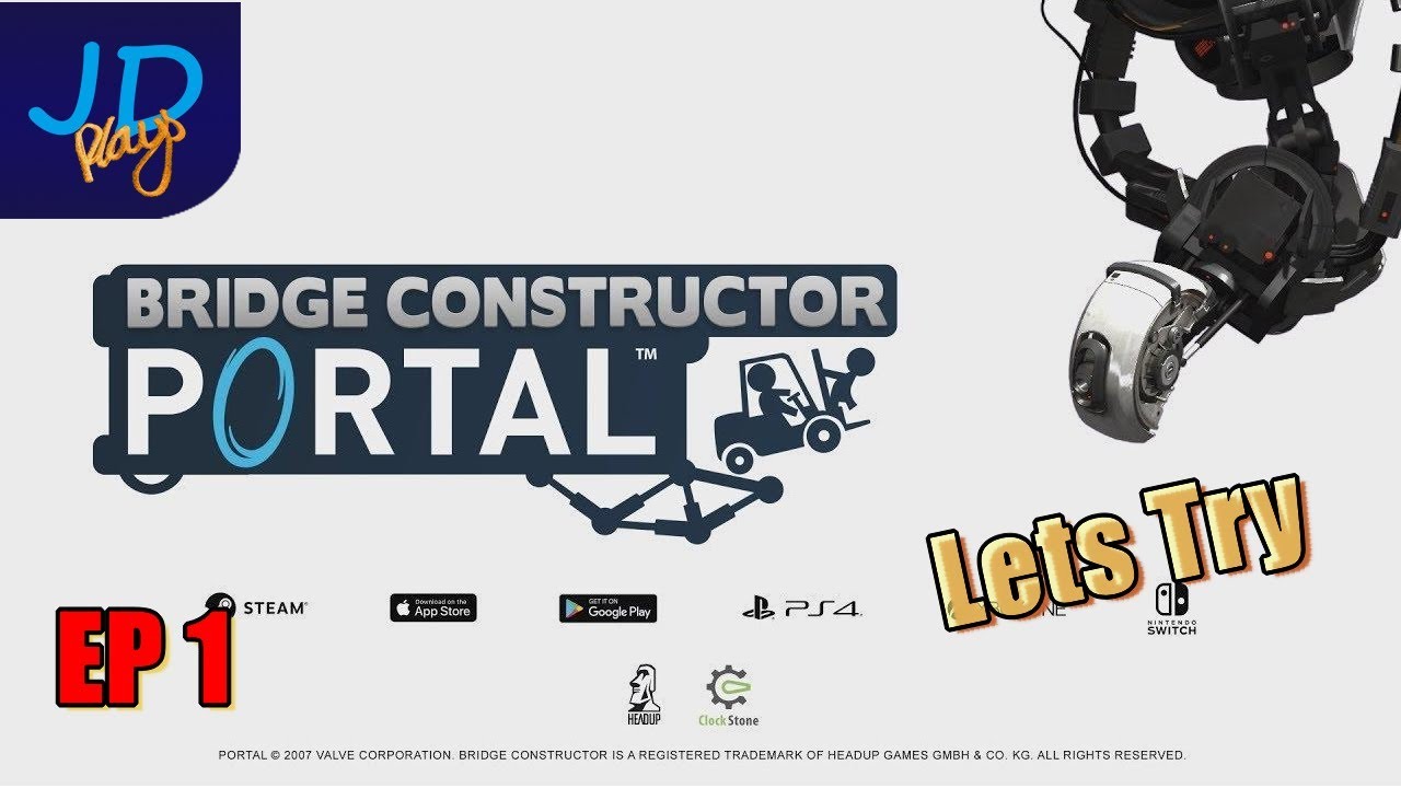 Bridge Constructor Portal - Part 1 gaming logo