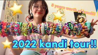 ⭐️2022⭐️ KANDI TOUR!!! cuffs, singles, bags, and more :)