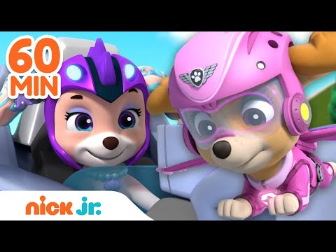 PAW Patrol Skye Girl Power Rescues! w/ Coral, Cat Pack u0026 Everest | 1 Hour Compilation | Nick Jr.